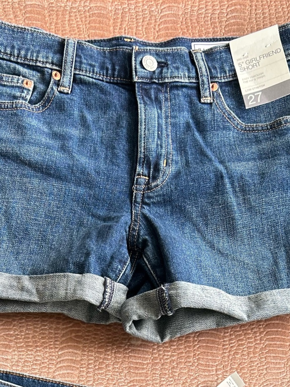 GAP Blue Denim Girlfriend Shorts